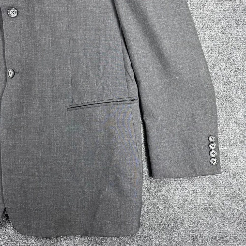 Emporio Armani‎ Blazer Mens 44R Grey Virgin Wool Cashmere Suit Jacket Italy